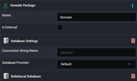Database Settings Stereotype