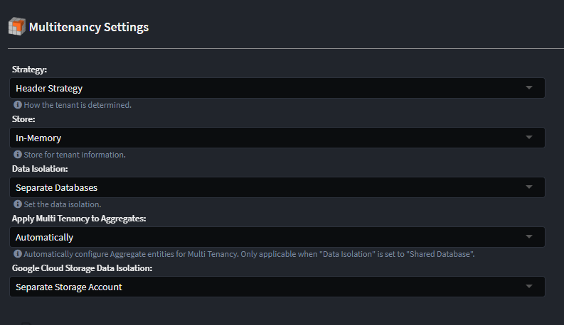 Multiteanancy Setting