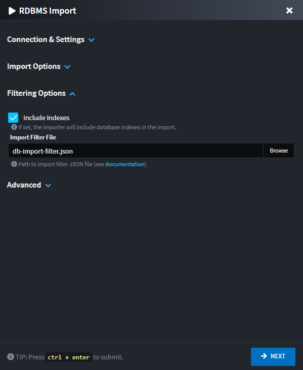 Import Filtering
