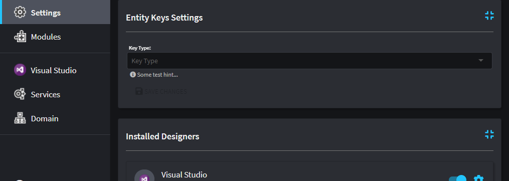 Application wide settings