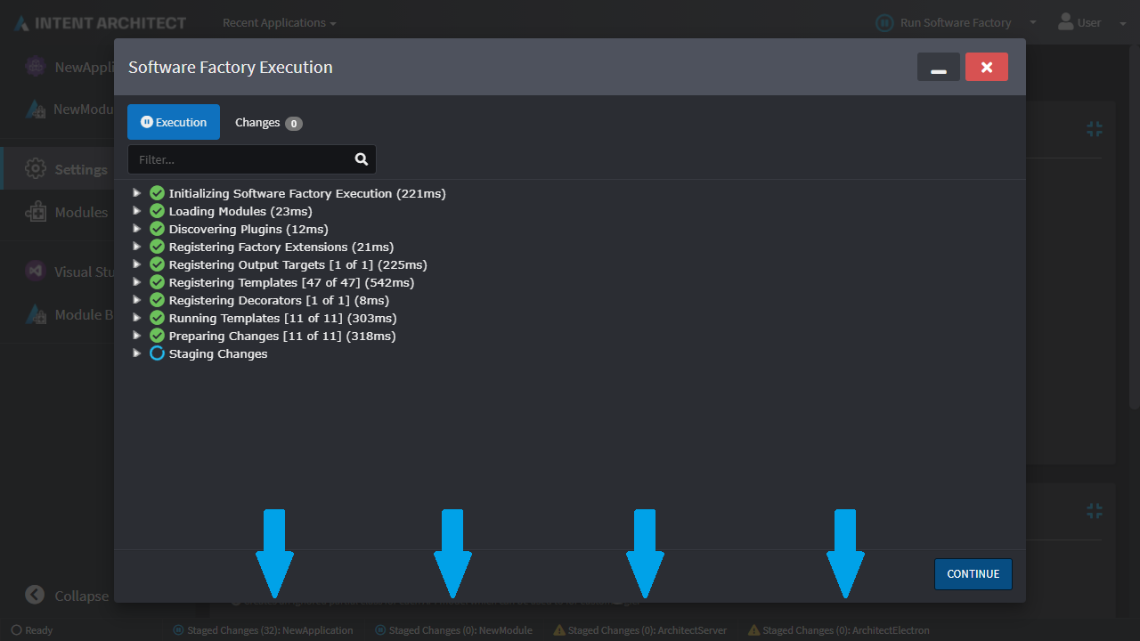 Multiple simultaneous Software Factory Executions