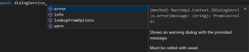 Intellisense for methods requiring use of the await keyword