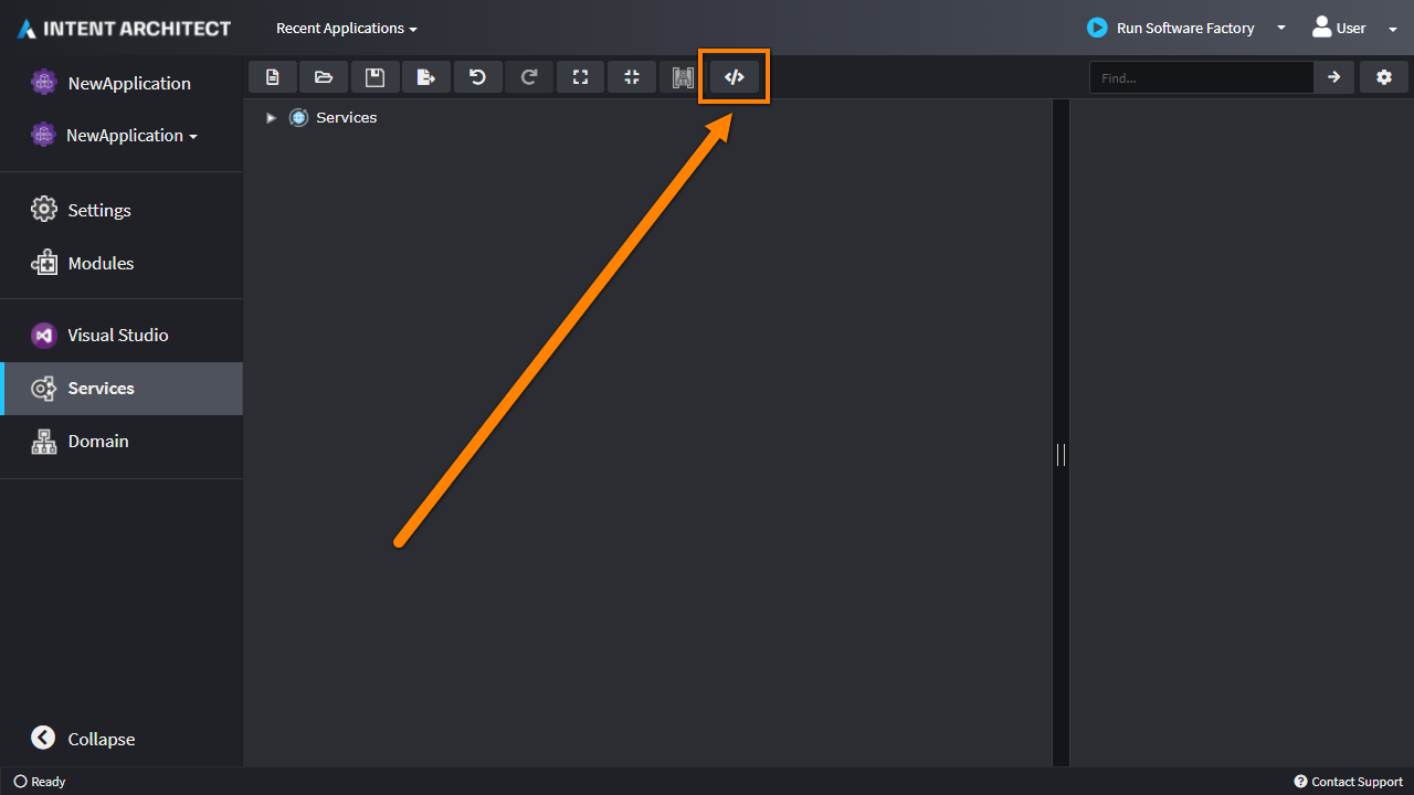 Open Execute script dialog button