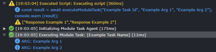 Module Task Output Example