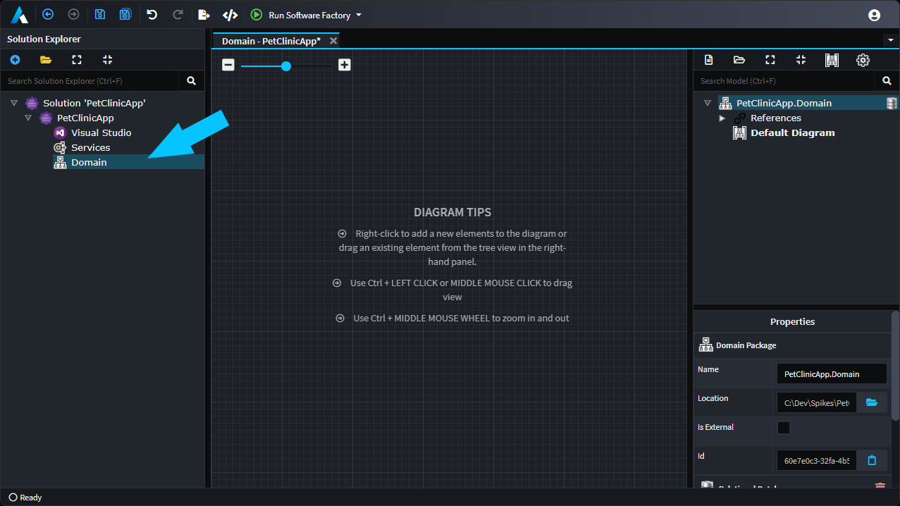 Opening the Default Diagram