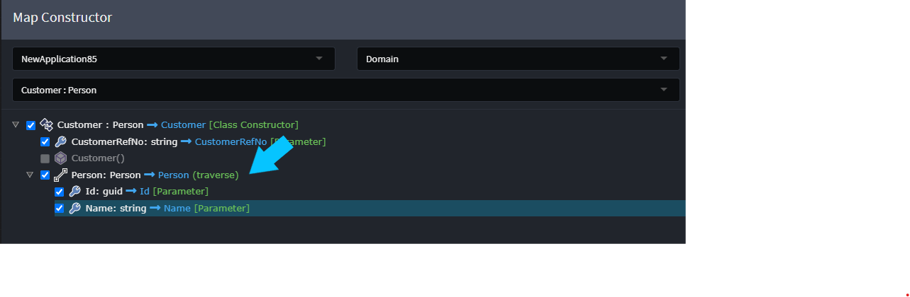 Map constructor to base class