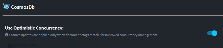 Cosmos DB Config