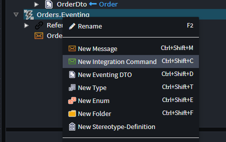 New Integration Command
