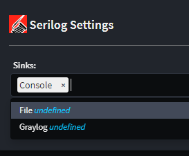 Serilog sink options