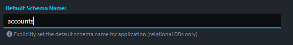 Default Schema Name