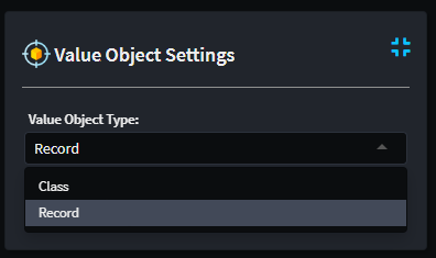 Value Object as Record setting
