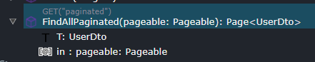 Paginated service