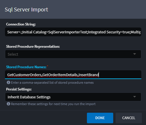 Import prompt