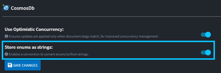 Store Enums As String Setting