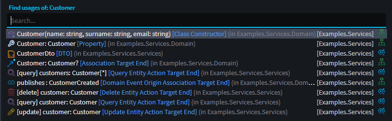 Find Usages Sample