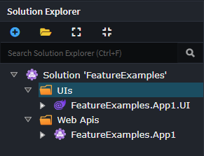 Solution explorer folders