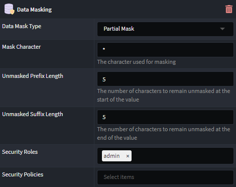 Data Masking Properties