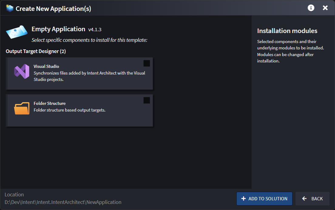 Empty Application Template