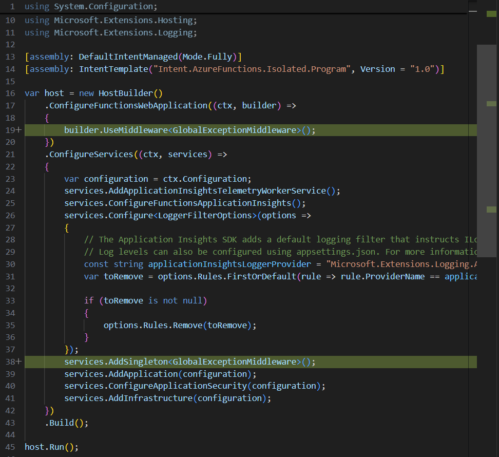 Azure Functions Middleware