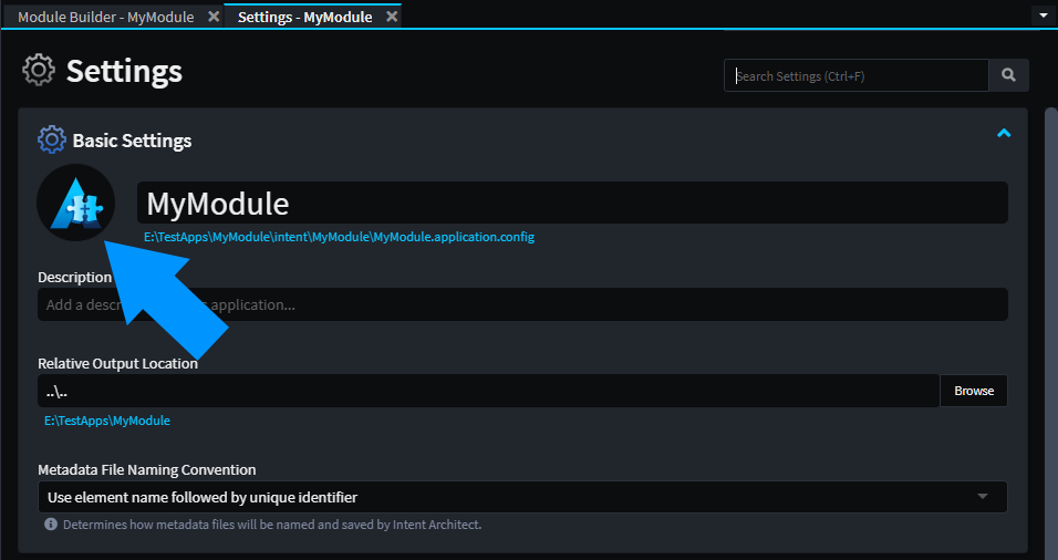 Change Settings Icon