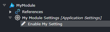 My Modules Setting Example