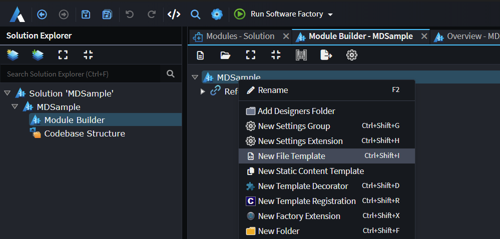 Select File Template