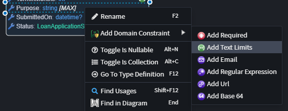 Add Domain Constraints