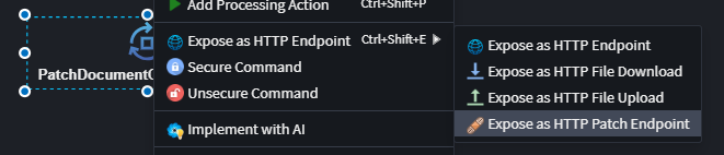 Expose as HTTP Patch Endpoint