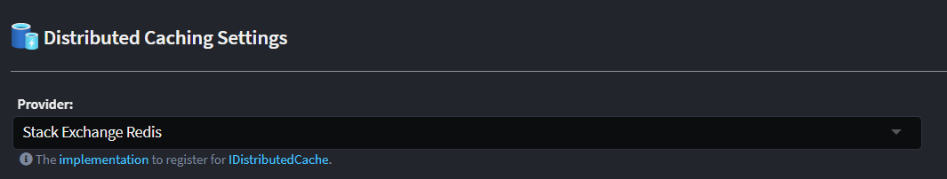 Screenshot of settings for the module