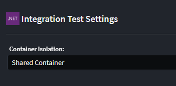 Integration Testing Settings