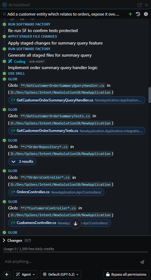 AI sub-agent orchestration in the chat