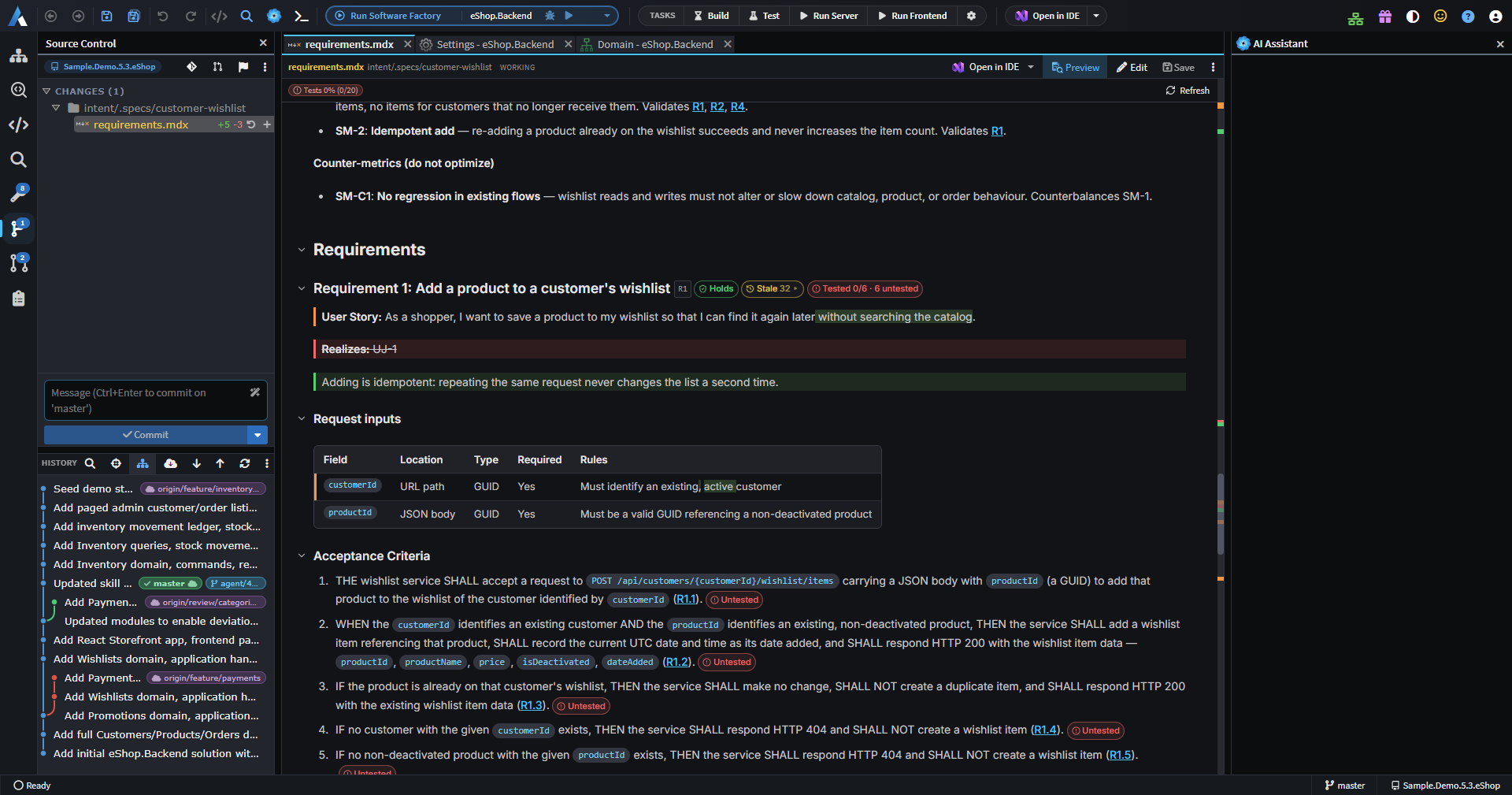 A rendered Markdown diff