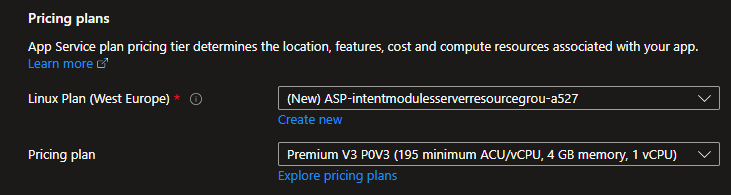 Pricing plans