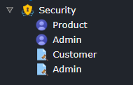 Roles and Policies modeled in the service designer