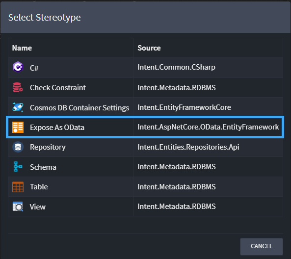 Expose as OData
