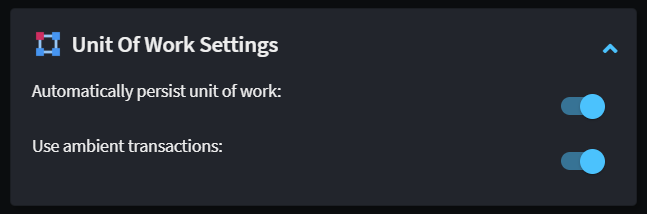Unit of work config