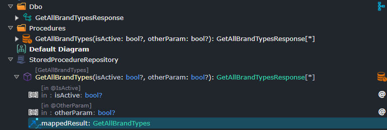 Stored Procedure Operation Mapping